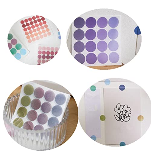 100Sheets Washi Dot Stickers, Circle Stickers,Color Coding Dots Labels,Assorted Color Code Sticker, For Planners Diy Scrapbooking Junk Journal Photo Decorative Labels Envelope Seals Do List Calendar #TOP6