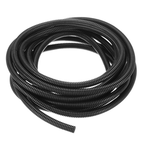 QUARKZMAN 1/4 x 16.5 Piedi Tubo Flessibile a Spaccare, Guaina a Spirale Protettiva, Condotto a Cavo Spaccato Protettivo, Tubo Protettivo Flessibile Cavi, Copertura Cavi Elettrici, Nero
