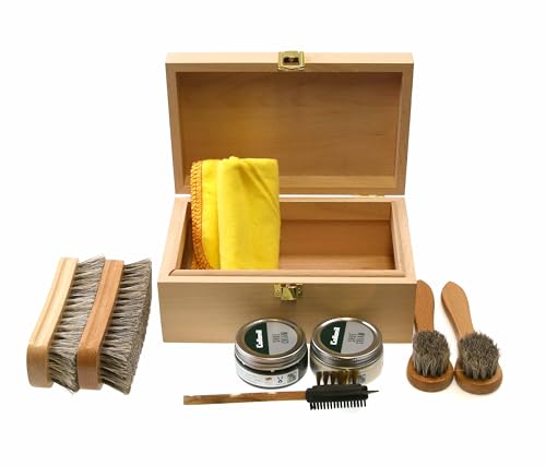 Kit de cirage chaussures complet pour entretenir le daim et le cuir