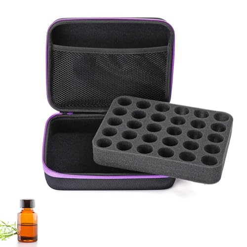 SRTSTR 30 Grilles Coffret Rangement Huiles Essentielles Portable Boite Huile Rangement Huile Essentielles Sac étui de Transport D'huile Essentielle Support...