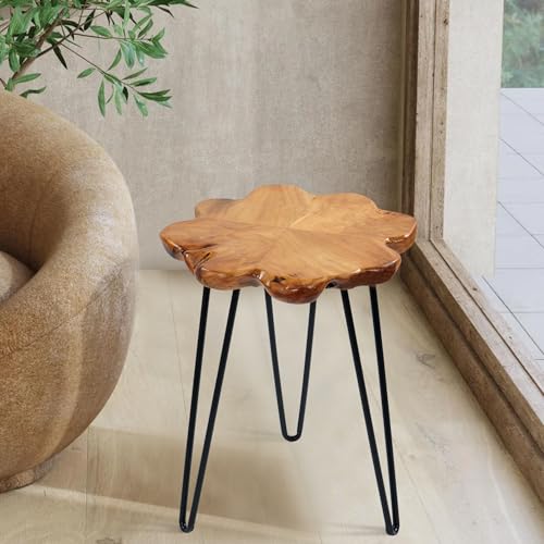 Warmaxx Natural Cedar Wood Live Edge Coffee Side Table 15"