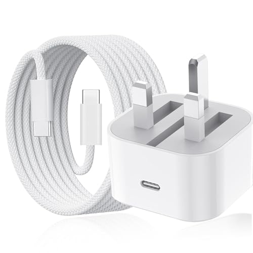 AirPods 20W Charger for AirPods 4, Airpod Pro 3(3rd generation), Pro 2(2nd gen), Airpod Max 2 Charging Cord, USB C to USB C Woven Cable for iPhone 17/16E/16/15, 17Air, 17 16 15 Por Max Power Adapter