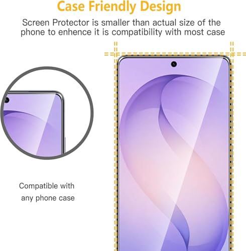 Image of FabeKeee Borderless Military-Grade Gorilla Tempered Glass for Samsung Galaxy S26 (Transparent) Case Friendly Full Screen Coverage with Installation Kit, Pack of 2