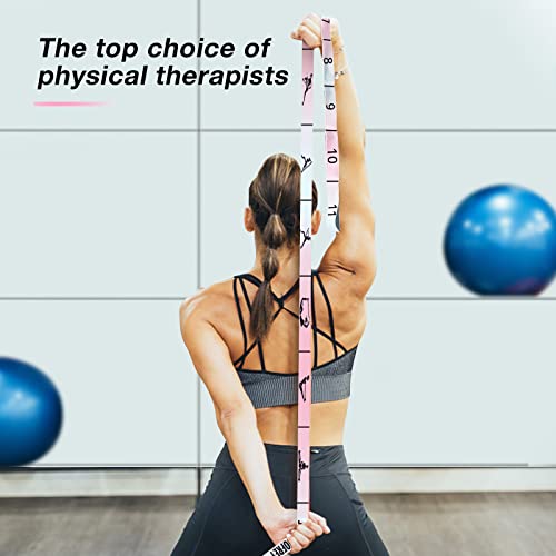 Jofrey Yoga Stretching Strap, Yoga Training Equipment Multi-Loop For Physical Therapy, Pilates, Yoga, Dance & Gymnastics Exercise And Flexible Pilates Stretch Band #TOP6