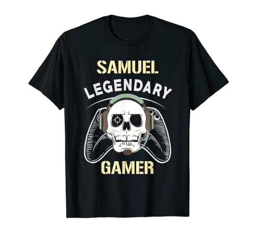 Samuel Name Shirt - Personalized Skull Legendary Gamer T-Shirt