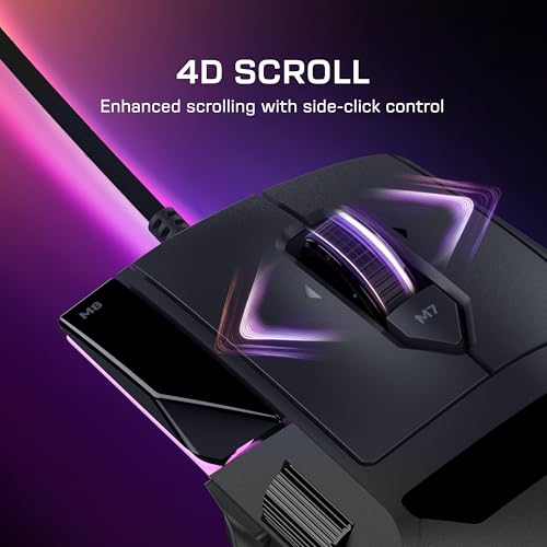 Image of Turtle Beach Command Series MC3 Wired Customizable RGB Gaming Mouse | Owl‑Eye 30K DPI Optical Sensor, 4D Scroll Wheel, 1K Polling Rate, Optical Switches, 29 Programmable Buttons, RGB, Black