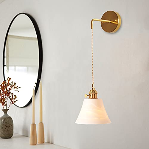 Lampe murale en cuivre et céramique pure pour éclairage chic