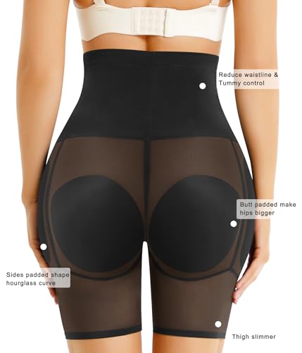 Irisnaya Women Shapewear Control Panties Body Shaper Butt Lifter Padded Hip Enhancer Seamless Underwear Hi- Waist Short2