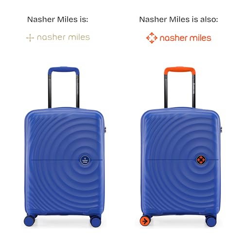 Image of Nasher Miles Polypropylene Spinner Seattle Hard-Sided Cabin Luggage 20 inch | 55cm | 8 Wheels Small Trolley Bag for Travel | Suitcase (Dark Blue)