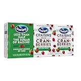 Ocean Spray® Craisins®, 50% Less Sugar Dried Cranberries, Dried Fruit, 0.8 Oz Pouches, 6 Count (Pack of 12)