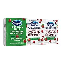 Ocean Spray Craisins, 50% Less Sugar Dried Cranberries, Dried Fruit, 0.8 Oz Pouches, 6 Count Pack of 12