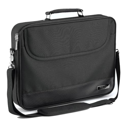 Sacoche pour ordinateur portable 17,3 antichoc mallette transport PC portable noire