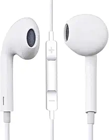 Fone de Ouvido com Fio Premium, Compátivel com Lightning, iOS - iPhone 5, 6, 7, 7, 8, X, 11, 12, 13 e 14, Microfone integrado e Controle de Volume, Graves Aprimorados, Qualidade Premium, 1° Geração