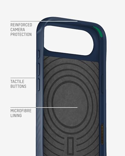 Image of Mous for iPhone Air Case, Compatible with MagSafe - Limitless - Protective Magnetic Cover for iPhone Air - Shockproof, Full Camera Protection, Anti-Scratch Back, Marine Blue