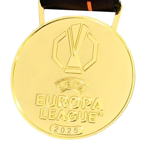 KUNRUI 2024-2025 Europa Soccer League Championship Medals Champions Souvenirs Fan Collectibles Gifts for Football Lovers