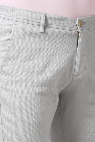 Image of Peter England Men's Slim Fit Stretchable Casual Trousers | Office & Everyday Wear | Comfortable & Smart Look
