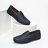 Rusffes Men's Loafers Flat Slip-on Driving Shoes Breathable Casual Moccasin Shoes Navy 9.5uk #3