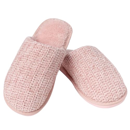 Women's Slippers Memory Foam Slippers Scuff Outdoor Indoor Warm Plush Bedroom Golden thread Couple Slipper2
