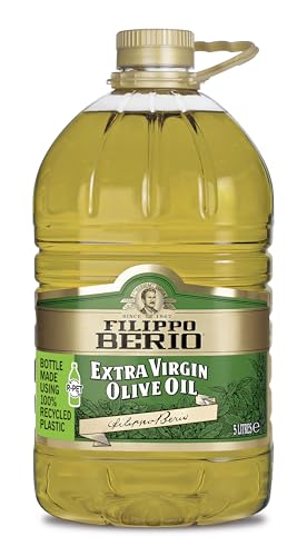 Filippo Berio Extra Virgin Olive Oil, Olive Oil 5 Litre Large Bottle, 5l
