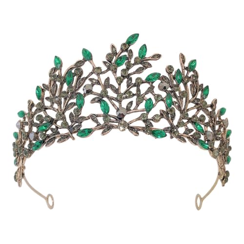 Tiara de novia barroca con cristales de cuarzo transparente para tocado de boda