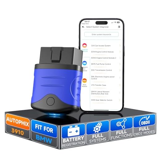 AUTOPHIX 3910 Bluetooth OBD2 Scanner Fit for BMW All System Diagnostic Scan Tool with Battery Registration Service EPB CBS ETC Reset Battery Check Code Reader for iPhone iPad Android【2023 New Version】