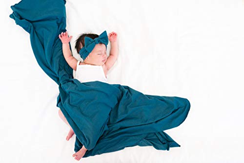 Image of Copper Pearl Swaddle Blankets for Newborns | Soft Stretchy Receiving Blankets for Boys and Girls | Large 46 x 46 Inch Baby Blankets | Lightweight and Breathable Swaddles | Steel