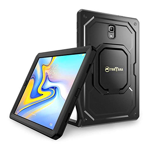 Fintie Shockproof Case for Samsung Galaxy Tab A 10.5 2018 Model SM-T590/T595/T597, [Tuatara Magic Ring] [360 Rotating] Multi-Functional Grip Stand Carry Cover w/Built-in Screen Protector, Black