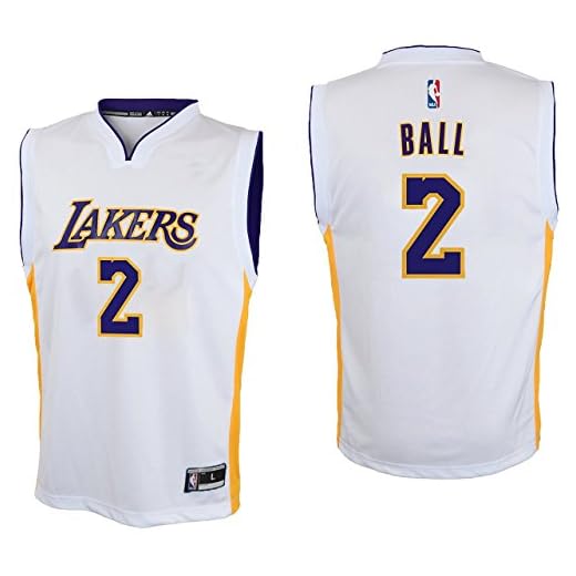 Lonzo Ball Los Angeles Lakers #2 White Youth Alternate Replica Jersey Small 8
