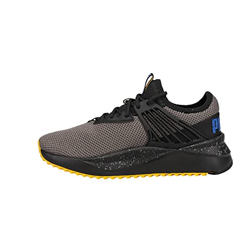 PUMA Puma Pacer Future City Escape Sneaker, Castlerock Black-Victoria Blue, 4 US Unisex Big Kid