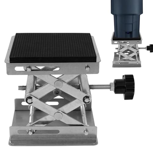 Sollevatore a forbice - jack da laboratorio | Saxjack | Macinatore manuale | Supporto per sollevamento | Supporto da laboratorio | Altezza di sollevamento espandibile Supporto ammortizzatore 1,96-6,1