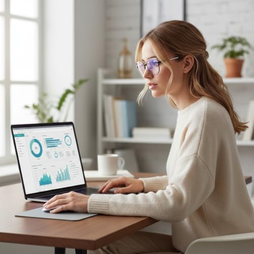 Image of CARFIA Cateye Womens Blue Light Blocking Glasses CA6205