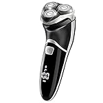 Electric Shaver for Men, MAX-T Quick Rechargeable Electric Razor Wet Dry Rotary Shaver with Pop Up Trimmer and LED…