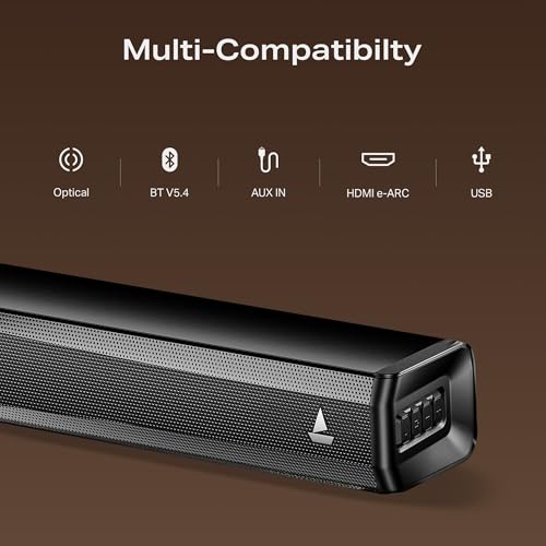 Image of Boat Aavante Prime 5.1 7050D, Dolby Audio, 700W, 5.1CH w /Wireless Subwoofer & Wireless Satellites, Scan QR for Installation, Bluetooth Sound bar, Home Theatre Soundbar Speaker (Premium Black)