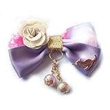 Cat's Love Potion 猫 和 バッグチャーム 重ねりぼん ばら パール 和風 キーホルダー (藤朝霧, バッグチャーム)