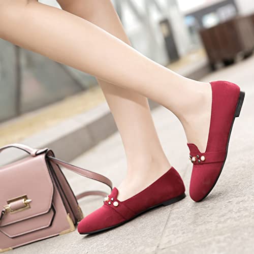 Gicoiz Footwear Work Loafers Womens Round Toe Ballet Flats Slippers3