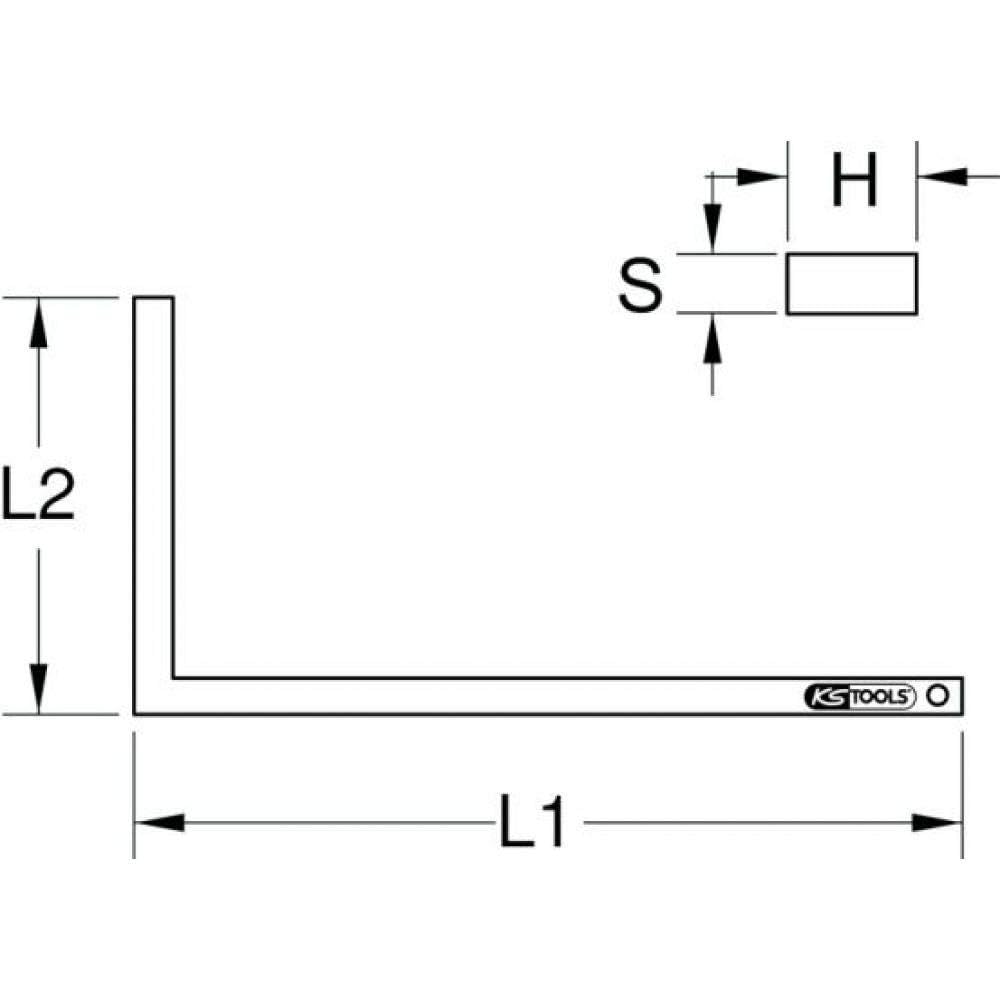 KS Tools 300.0252 Equerre de maçon 800 mm