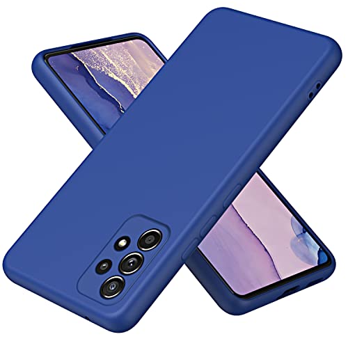 Liquido Custodia Cover per Samsung Galaxy A52 A52 5G A52S 5G Premium Case Antiurto con Fodera Protezione a Doppio Strato Caso - silicone microfibra blu