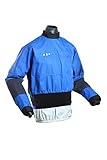 3-Schicht-Nylon Gewebe Artistic Beluga Anorak Rafale Unisex Paddeljacke Kajakjacke Outdoorjacke atmungsaktiv, Farben:Blau/Schwarz, Größe:2XL