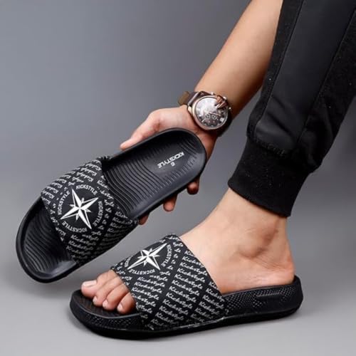 Image of Men's Streetwear Sliders | Extra Soft Doctor Recommended Chappals | Stylish Designer Textured Sole | Lightweight Comfortable Slip-On Slippers KS 2001