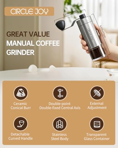 CIRCLE JOY Ceramic Burr Grinder