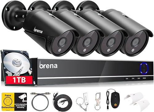 Brena CCTV Camera Systems, 8 Channel Face & Vehicle Detection Sec...