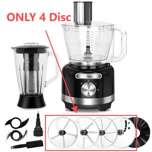 Davivy Food Processor Accessories - Rough Slicer and Julienne, Fine Slicer and Julienne, French Fries potato cutter, Shredding Disc Compatible with 16 Cup Model by Davivy - Image 5