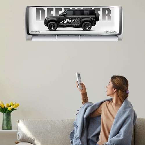 Image of Trending Porschhe 911 Racing AC Sticker, Air Conditioner Premium Vinyl, HD Gloss Finish, 24 Inches, for AC, Wall, Door, Glass (Black Defender)