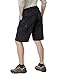 CQR CLSX Men's On-The-Go Cargo Shorts, Lightweight Relaxed Fit Casual Shorts, Outdoor Stretch Multi-Pocket Cargo Shorts, Ripstop Cargo Shorts Jet Black, 34
