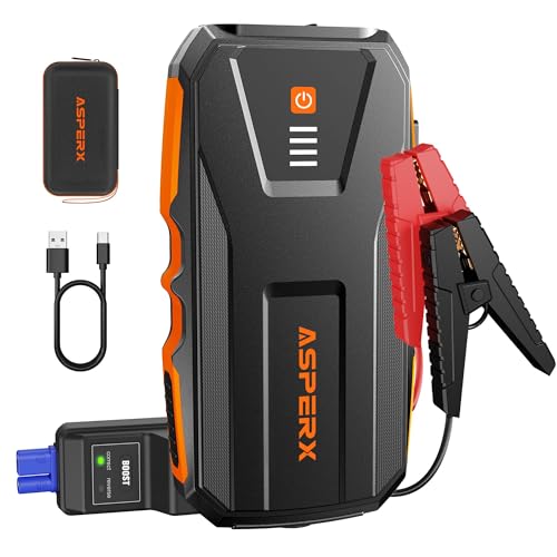 AsperX Starthilfe Powerbank 3000A 12V(Bis Zu 10,0L Benzin oder 8,0L Diesel) Auto Starthilfe mit...