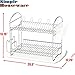 Simple Houseware 2-Tier Stainless Steel Dish Rack with Drainboard, Chrome for Kitchen