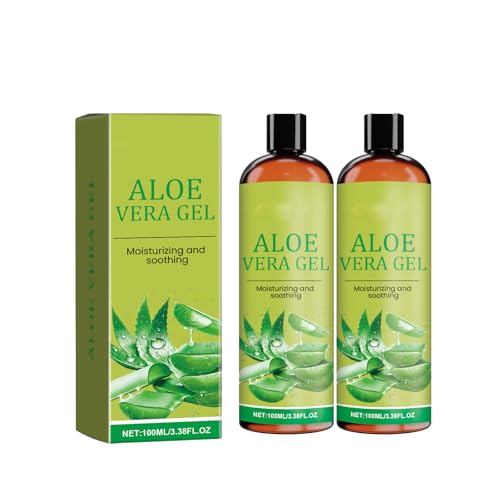 Gel orgánico de aloe vera, cuidado de la piel para el cuerpo y la cara, gel de aloevera, gel hidratante y refrescante, ideal para pieles secas y estresadas