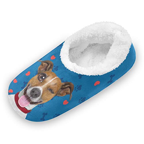susiyo Jack Russell Terrier Emoticon Dog House Slippers Soft Warm Indoor Fuzzy Feet Slipper for Women2