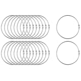 2 Inch 20 Pack Loose Leaf Binder Rings Metal Rings for Crafts Book Rings for Index Cards, Key Rings & School/Office Supplies