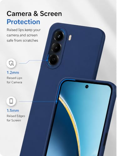 Image of FIRST MART Silicone Back Cover for OnePlus Nord CE 6 lite | Matte Blue Anti-Slip Grip Case, Precise Cutouts, Scratch Resistant, Slim Fit | Pack of 1